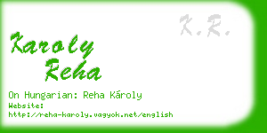 karoly reha business card